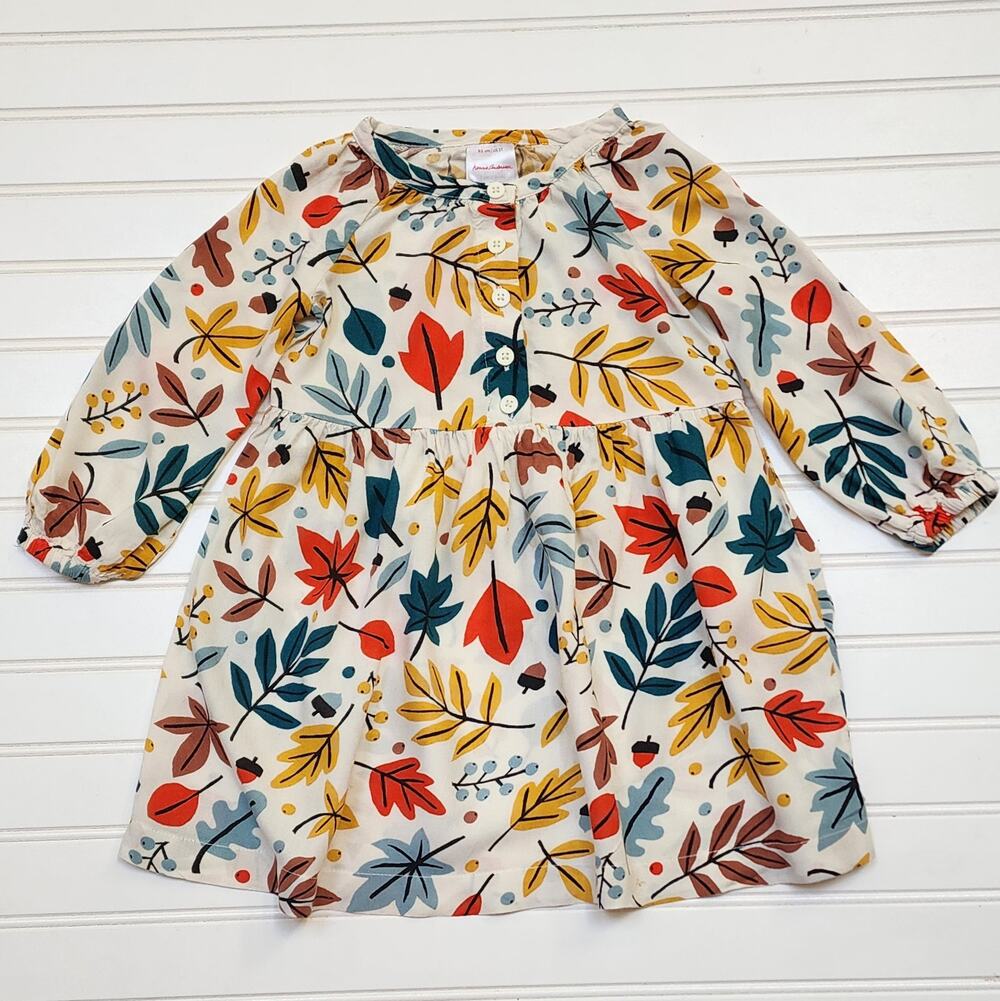 Hanna Andersson Fall Foliage Toddler Dress Size 2T Multicolor